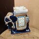 Ceramic enamelled elephant ashtray and pocket tray