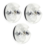 "Wave"/"Futura" Glass Wall Lamp by Koch & Lowy for Peill & Putzler, 1970s
