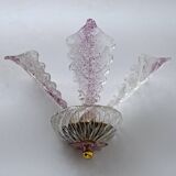 Pair of Classic Italian Murano Glass Leafs Wall Sconces, 1960s