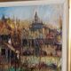 oil on canvas signed César Belotti (1914-1995) village autumn period