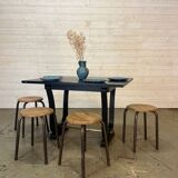 Table de jeux art deco avec plateau dépliant