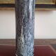 Large blown glass roller vase with speckled gray/purple camaieu decor