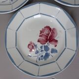 3 assiettes dessert de Digoin Sarreguemines modèle Malmaison