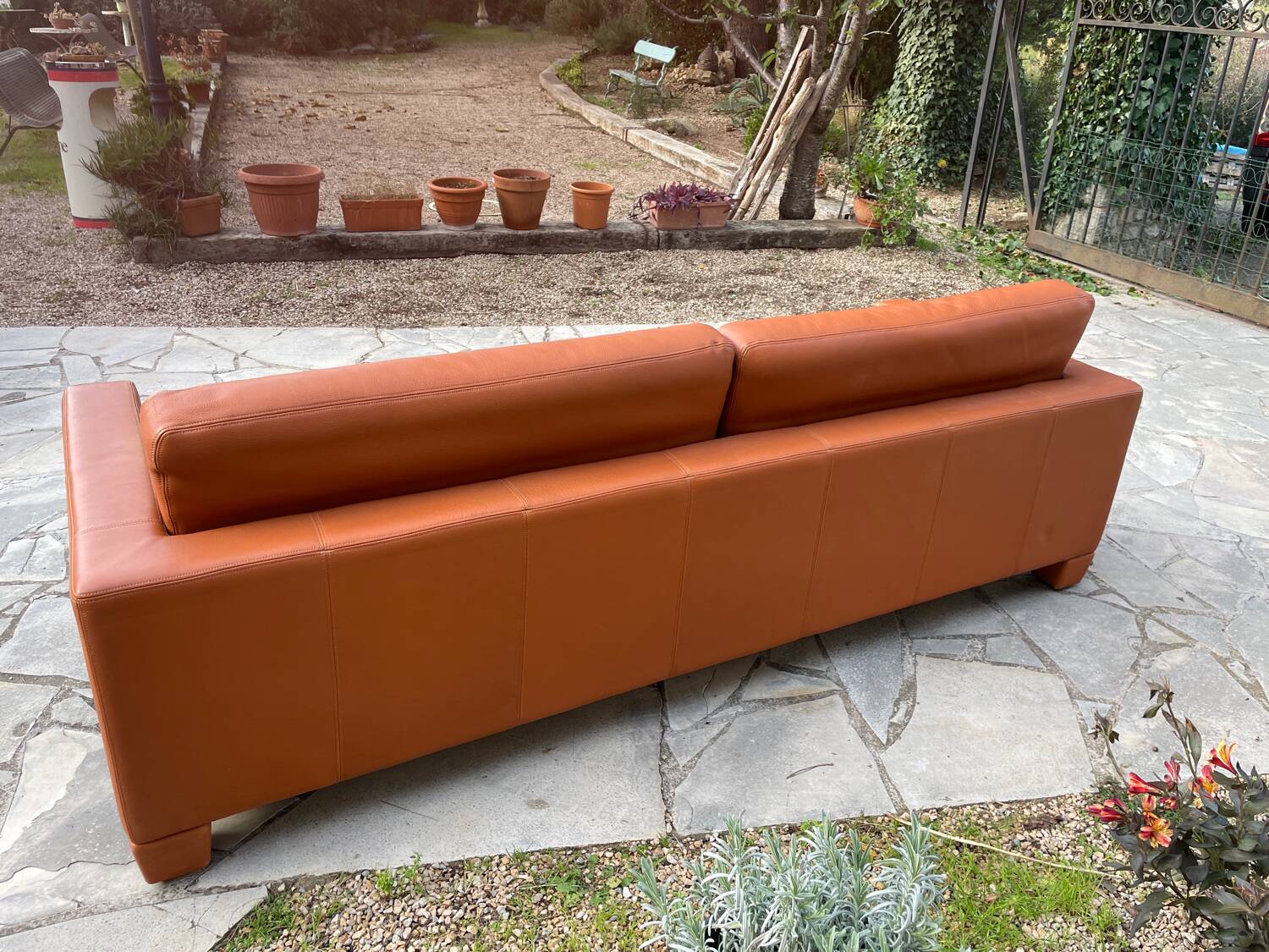 Sofa and Two Armchairs by De Sede