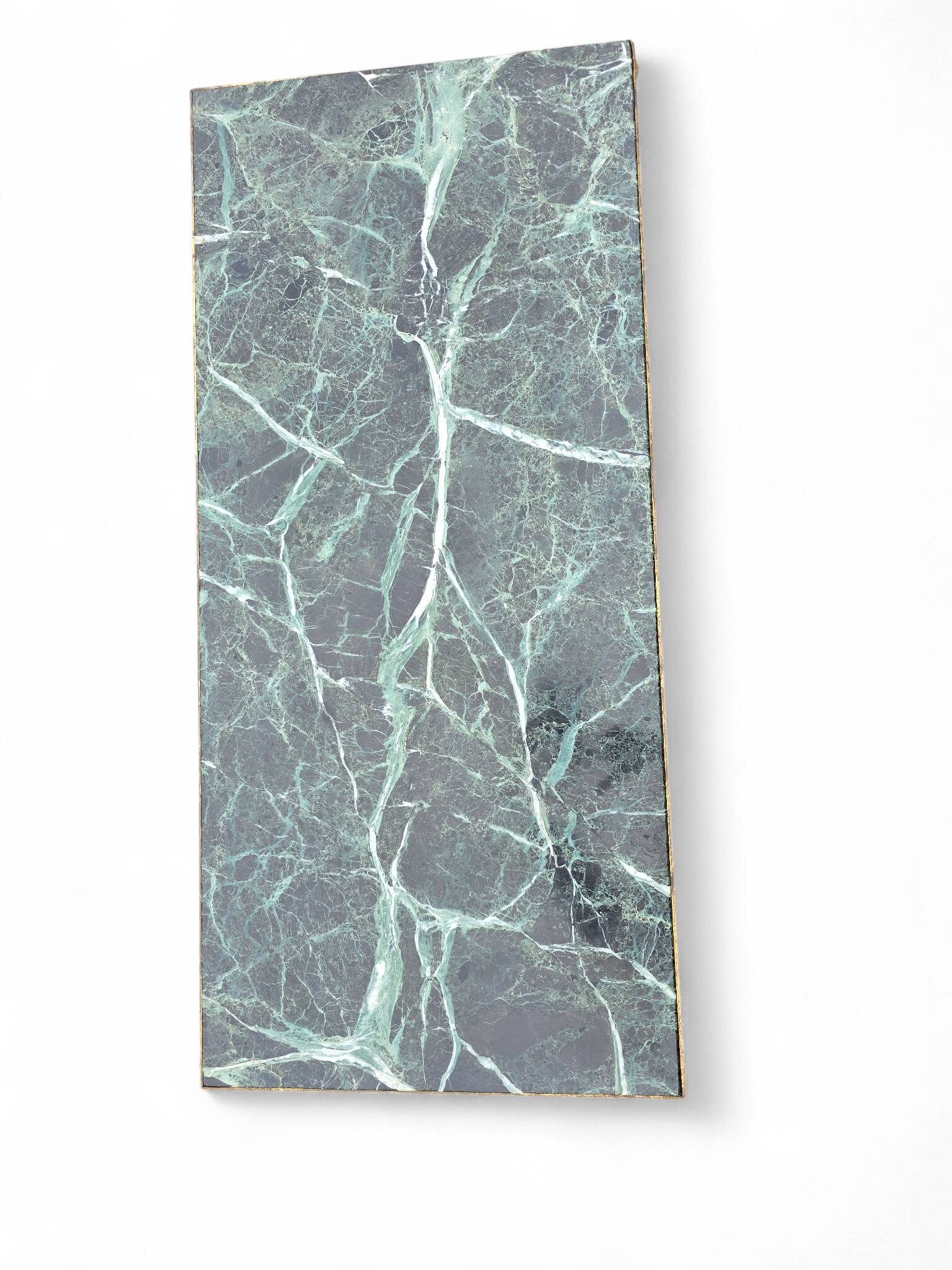 Green marble and brass coffee table