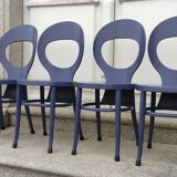 Series of 4 vintage Baumann chairs model Mouette