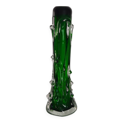 Vase tubulaire attribué à josef hospodka pour la verrerie chribska