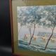 Watercolor painting signed r. blossier avignon the benezet bridge framed