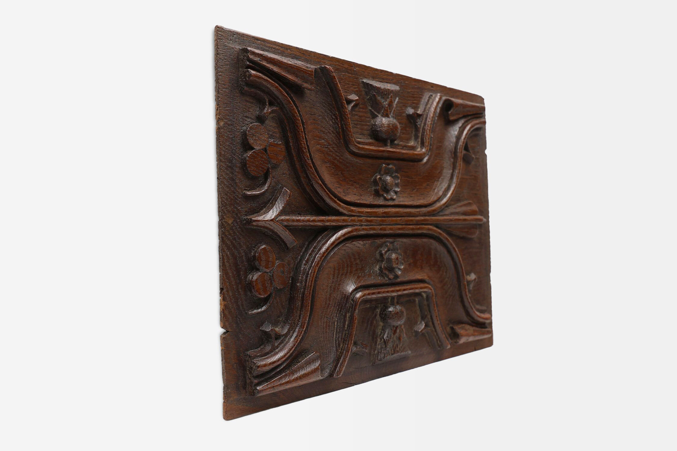 Gothic Sculpted Panel in Oak, Belgium, 16th century