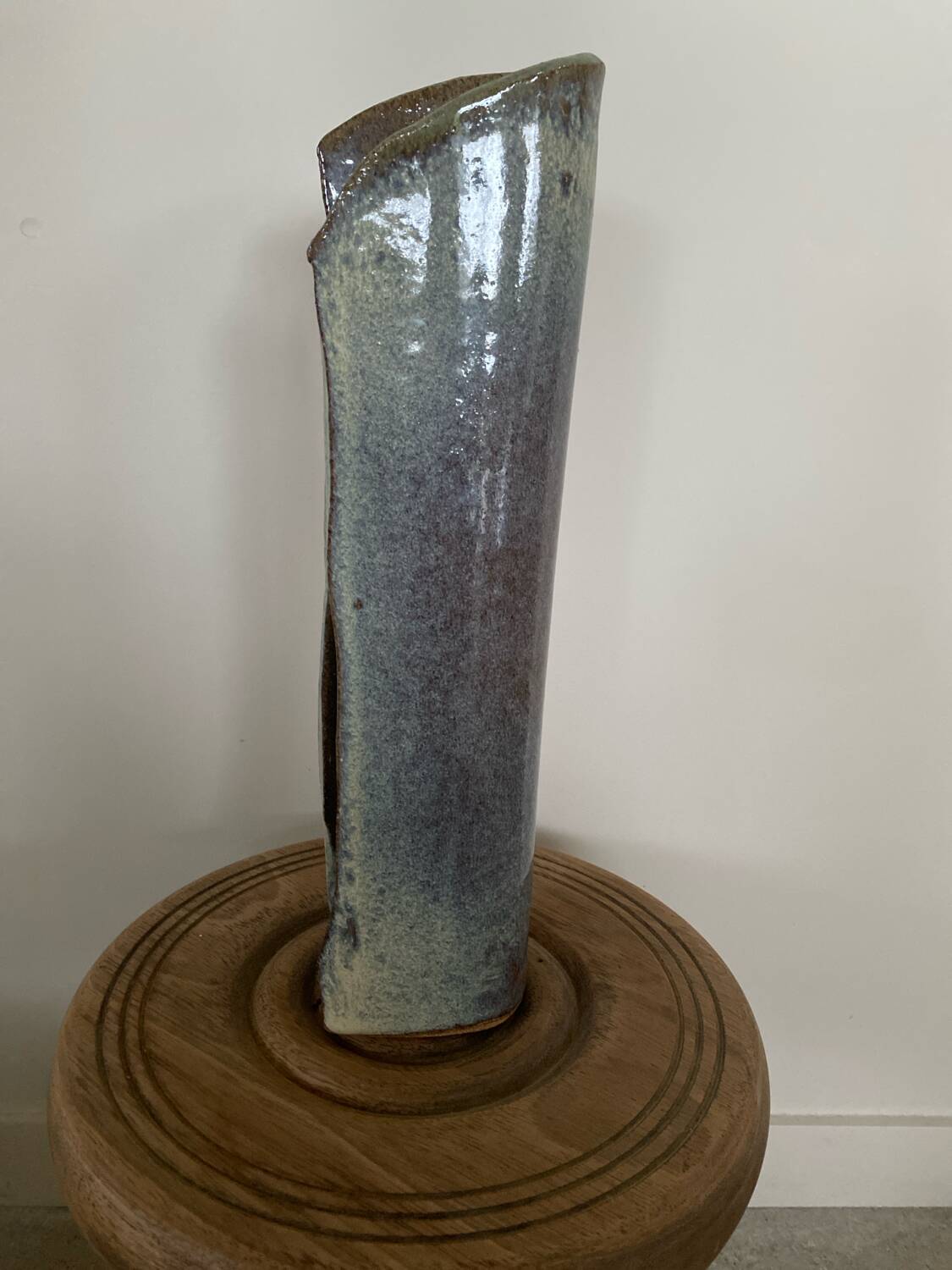 Glazed stoneware vase