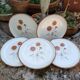 5 flat plates ADP Chardon decor from the 1970s