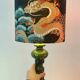 Upcycled accent lamp in Wächtersbach ceramic – rare unique item