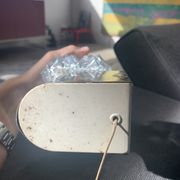 Wall lamp in glass and brass 60s