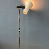 Small white mid-century floor lamp