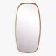 Rearview mirror and free form from the 50s - 60s on gold frame