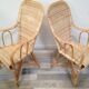 Paire de fauteuils en rotin