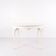 Antique round dining table with extension - Neo Rococo style - white painted with decorative details - 1920s
