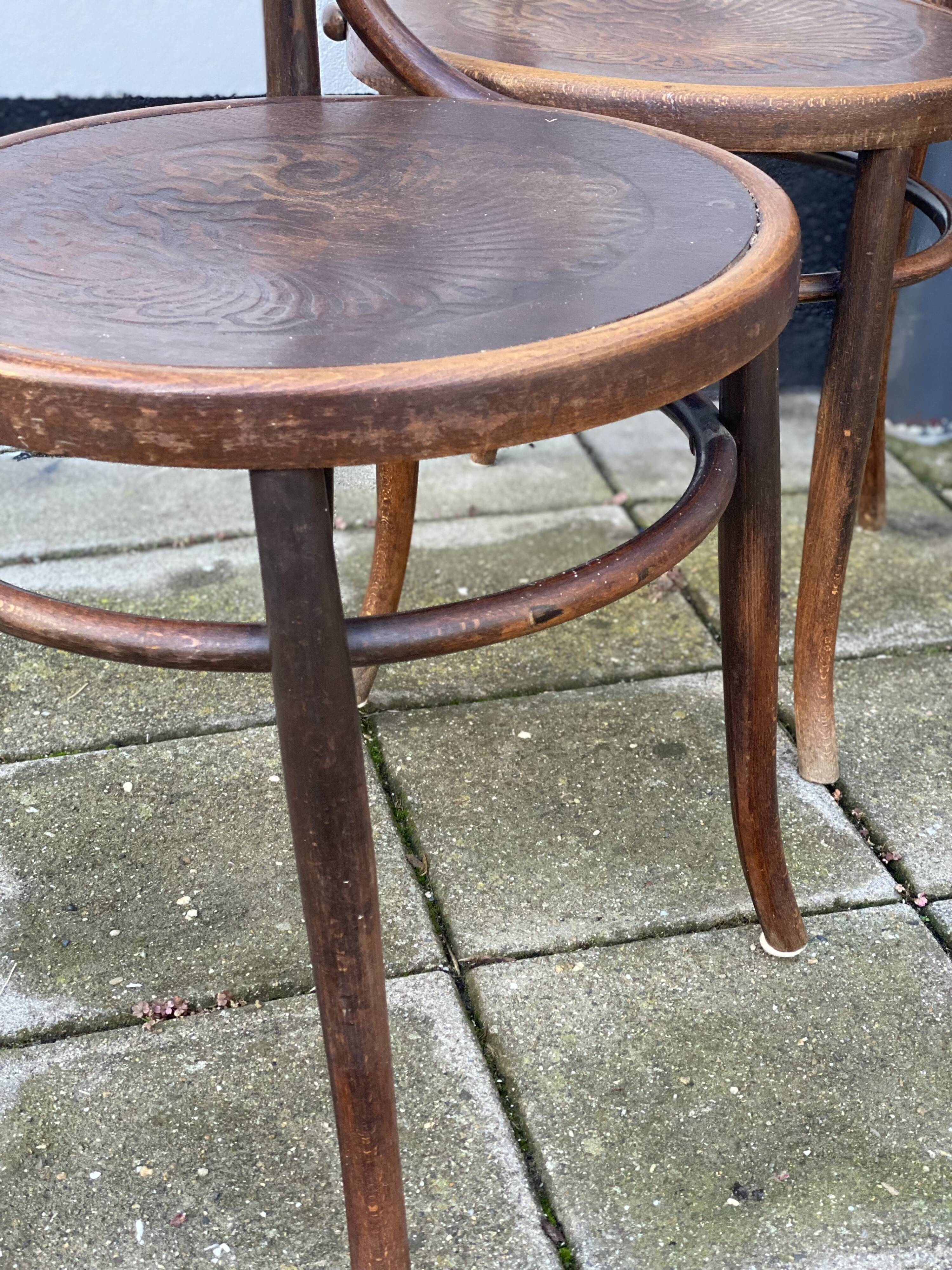 Pair of Vintage Thonet Viennese Bentwood Chairs