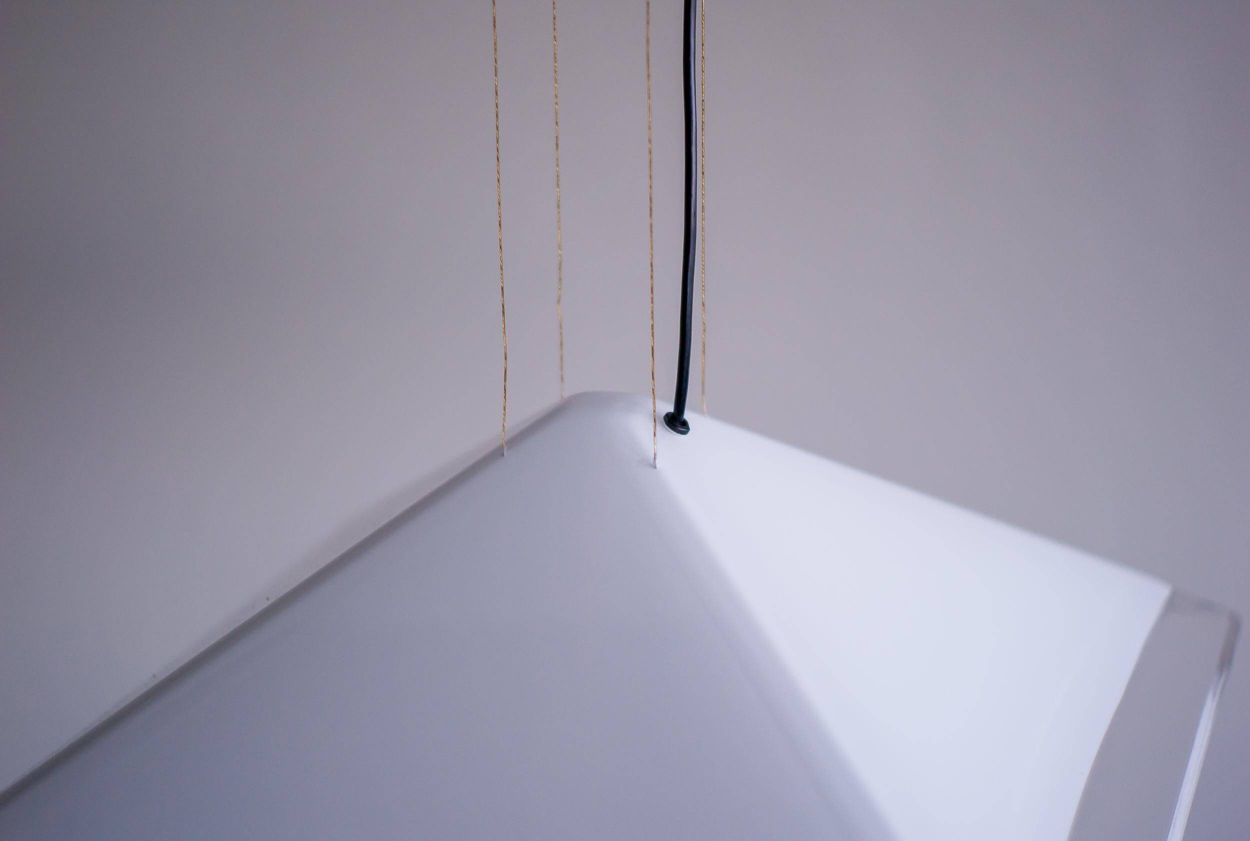 Large pyramid pendant iGuzzini - adjustable height, plexiglass, Italy 1980
