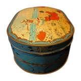 Lithographed sheet metal box " éts au planteur de caiffa " decorations children beach sea boats