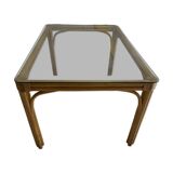 Bamboo and glass table