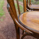 Lot of 8 Art Deco bistro chairs seated screen-printed