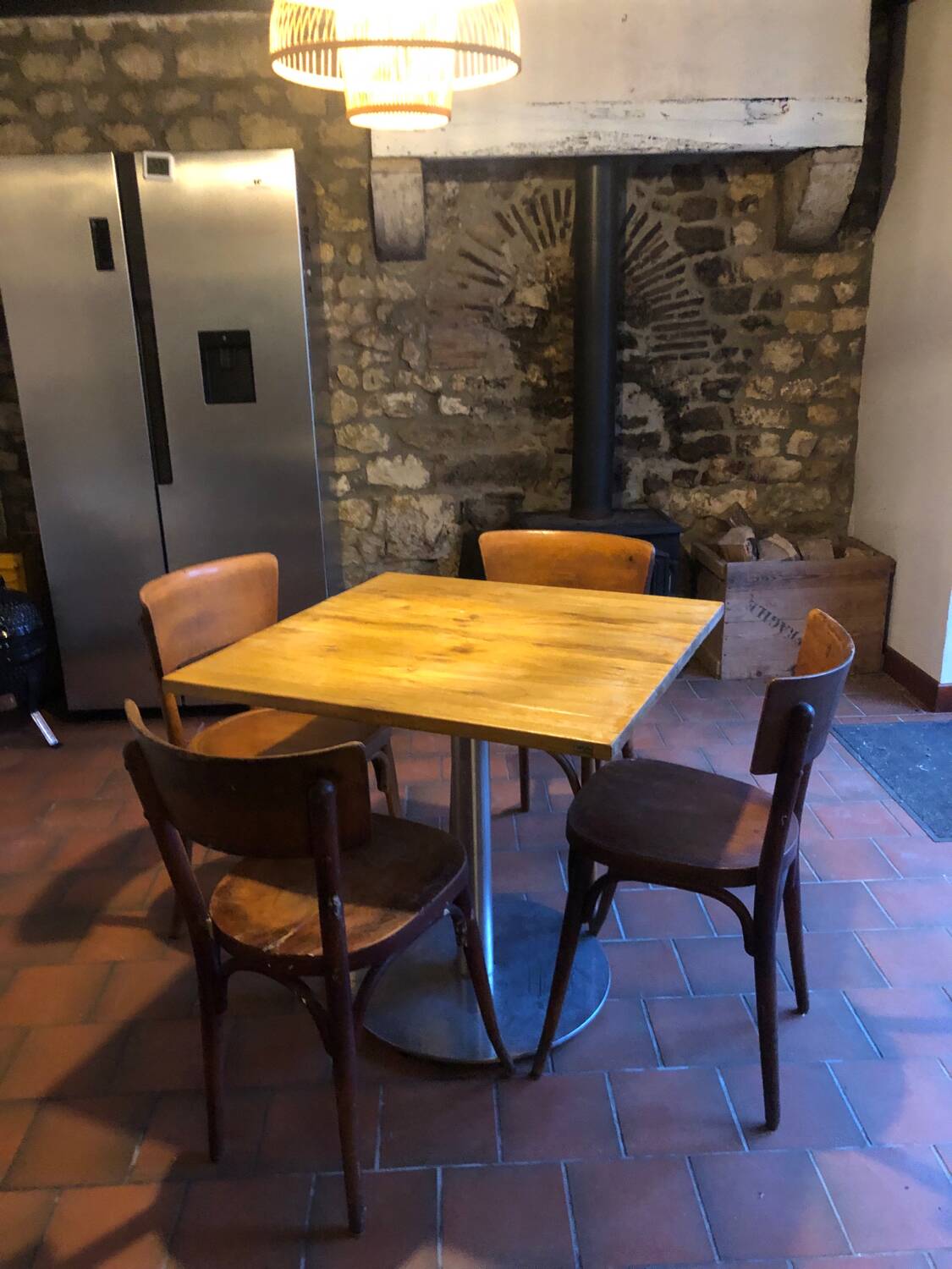 Solid wood bistro table set