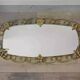 50s oval brass mirror - 38x69cm