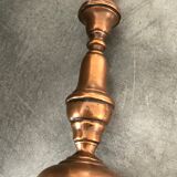 Chandelier bougeoir ancien en cuivre 28,5 cm
