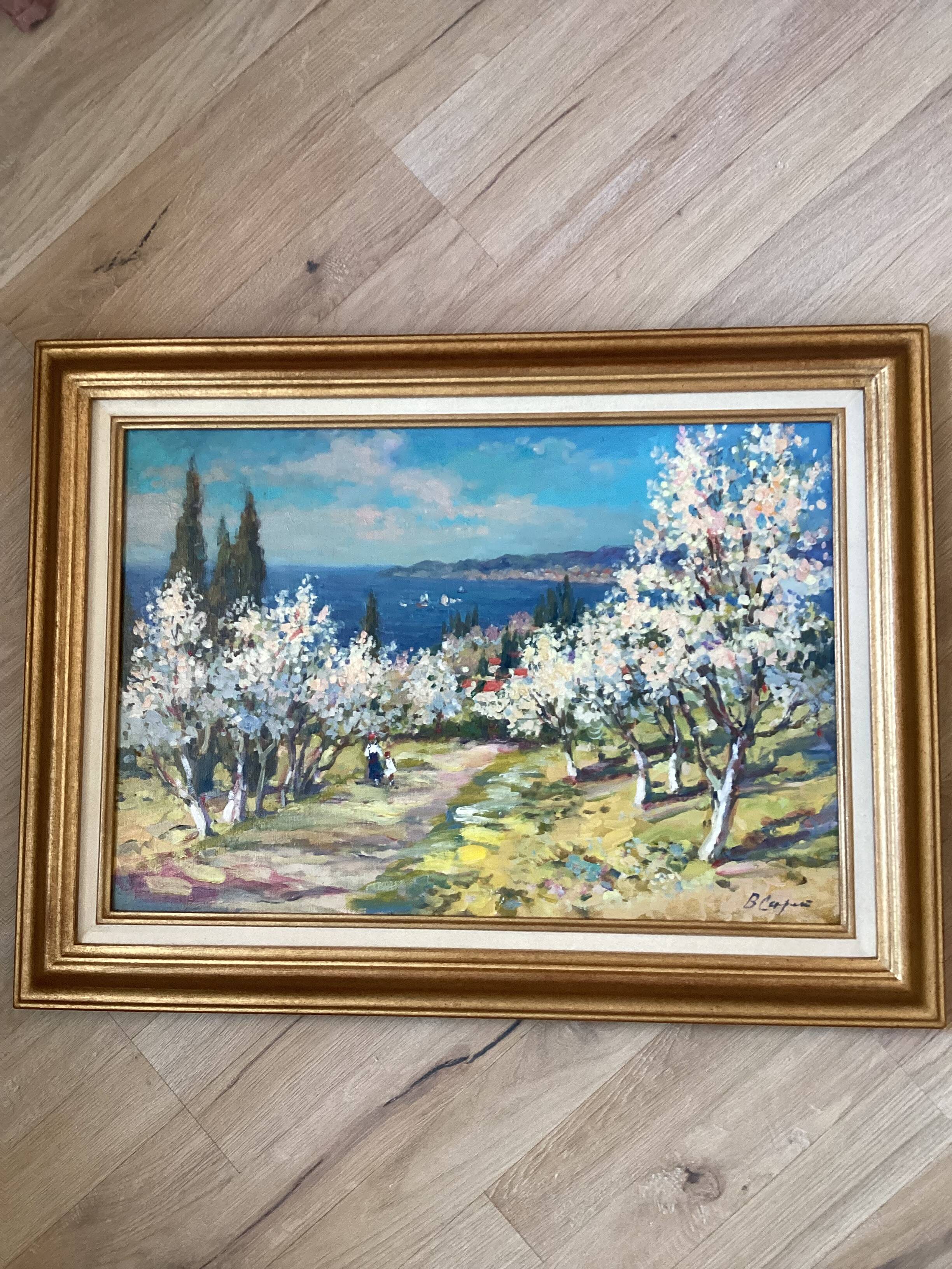 Signed painting Oil on canvas dimensions: height - 52 cm - length - 68 cm