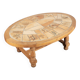 Vallauris wooden and ceramic coffee table