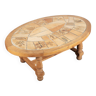 Table basse en bois et céramique Vallauris
