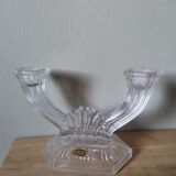 Vintage Buder 2-branched crystal candle holder
