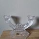 Bougeoir 2 branches en cristal buder vintage