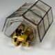 60s 70s Wall Lamp Wall Sconce Glashütte Limburg Germany Glass & Metal