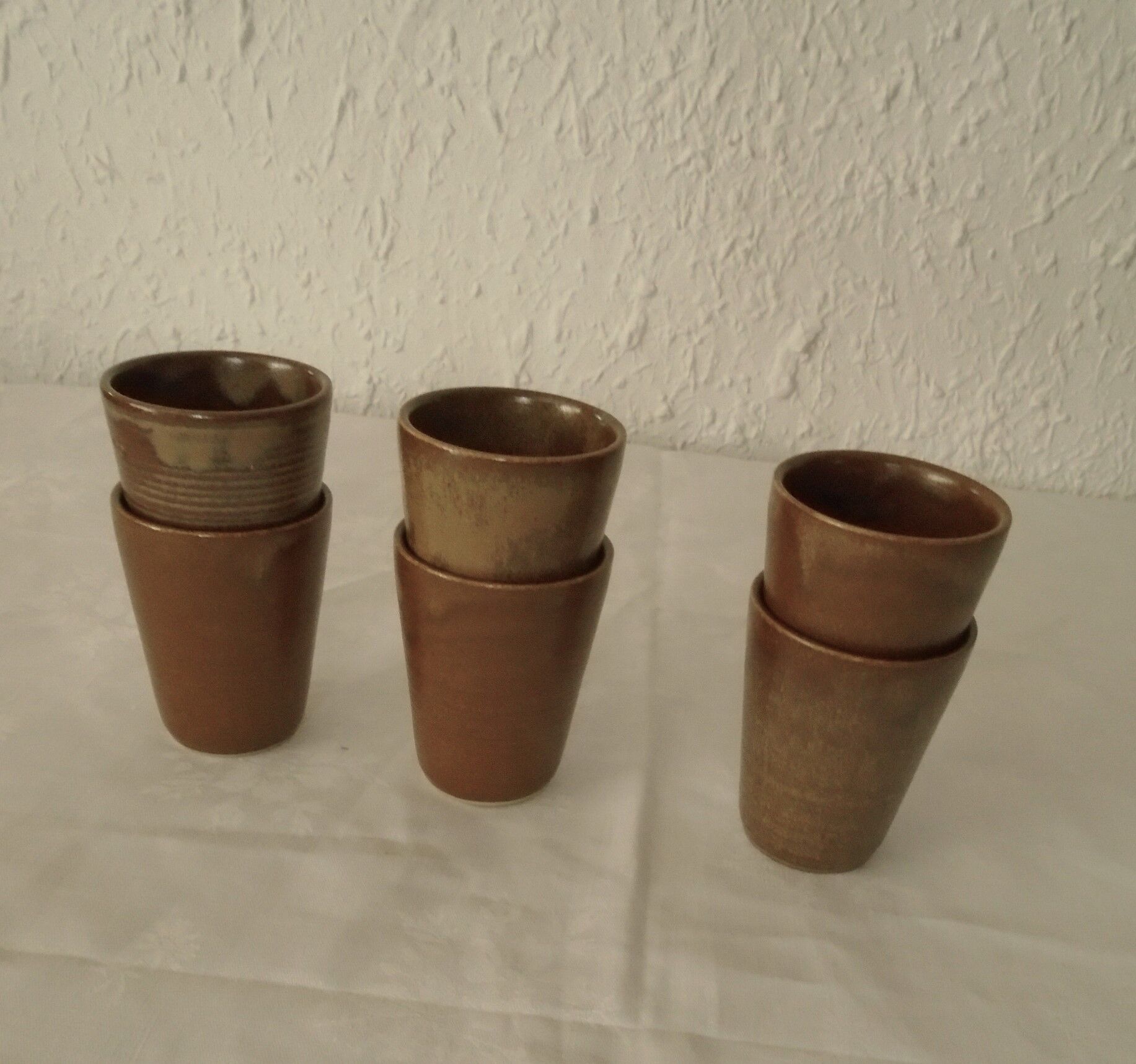 6 glasses digoin france vintage