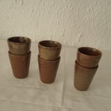 6 glasses digoin france vintage