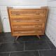 Commode en rotin et bois, années 60