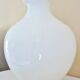 White glazed ceramic lamp, sleek design from the 60s/70s