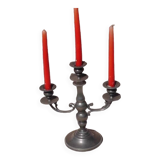 Pewter candlestick 3 branches