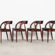 Lot de 4 chaises en teck, design danois, années 1970, Danemark