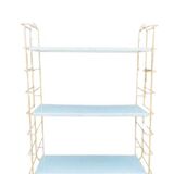 Vintage modular wall shelf, metal and brass, circa 1960s