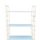 Vintage modular wall shelf, metal and brass, circa 1960s