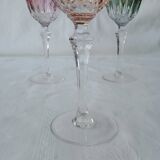 Colored crystal foot glasses