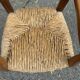 Chaise haute pour enfant en bois massif et paille, XIXème s.