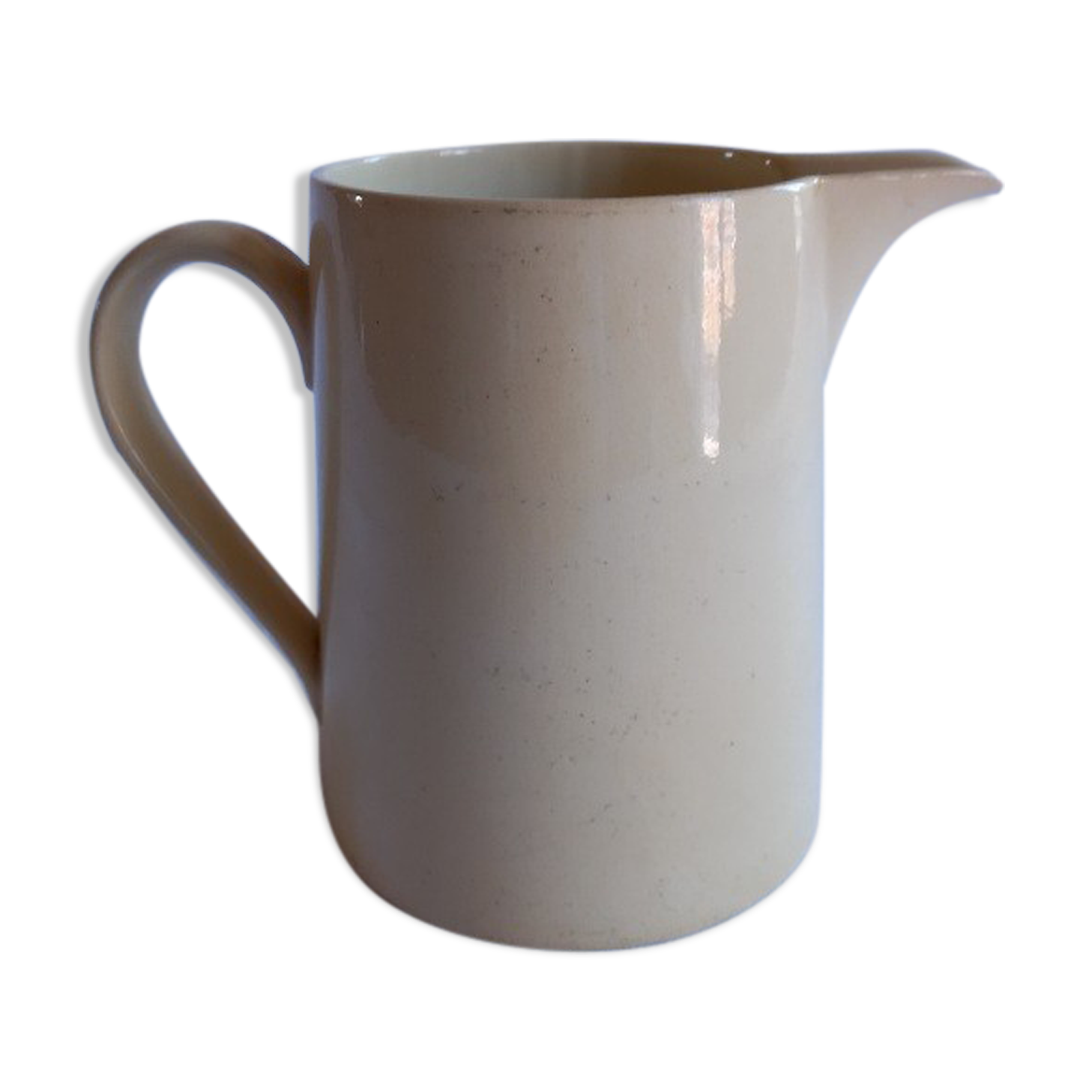 Vanilla color pitcher (half porcelain Badonviller france)