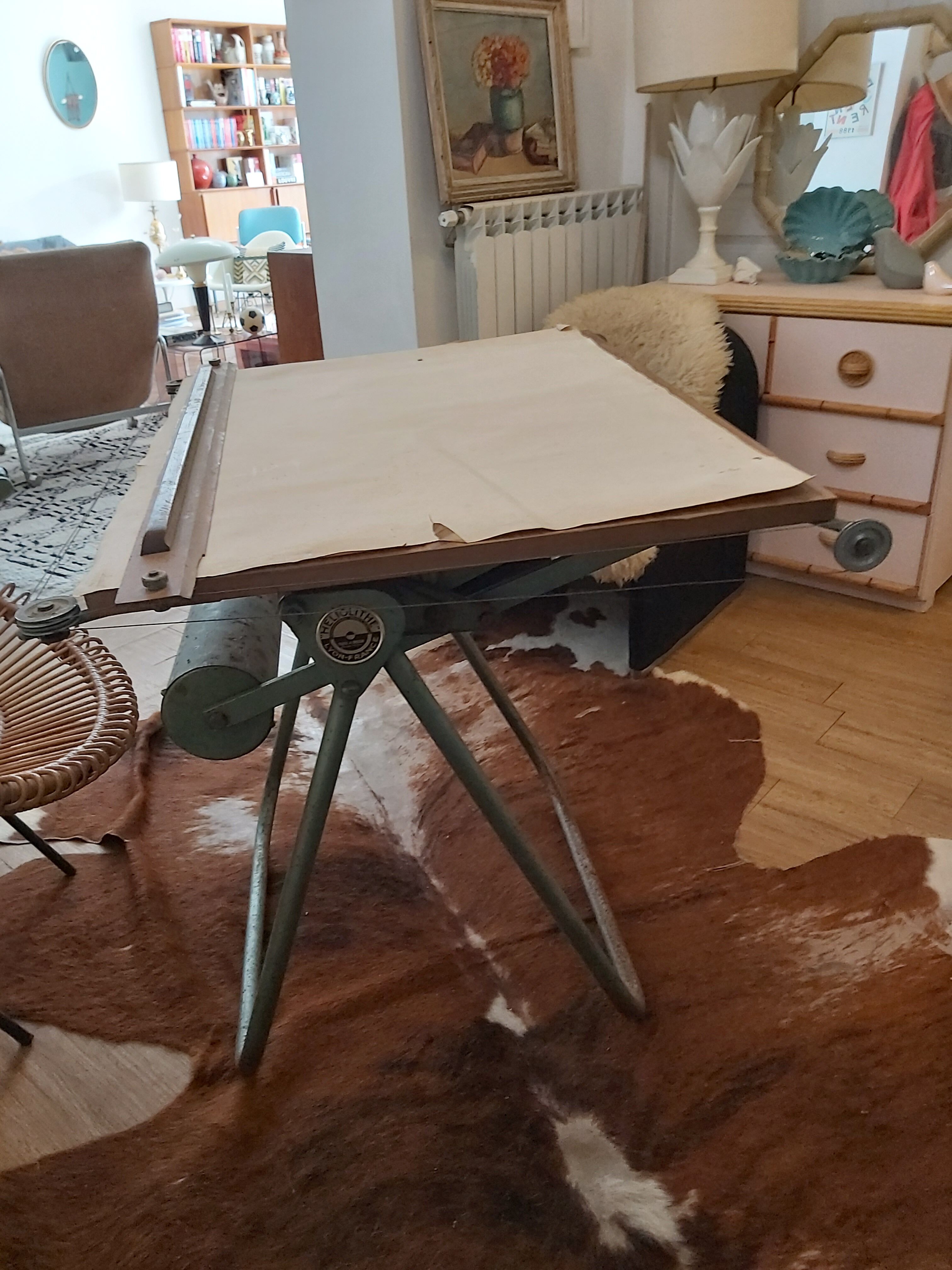 Heliolithe 1950s drawing table