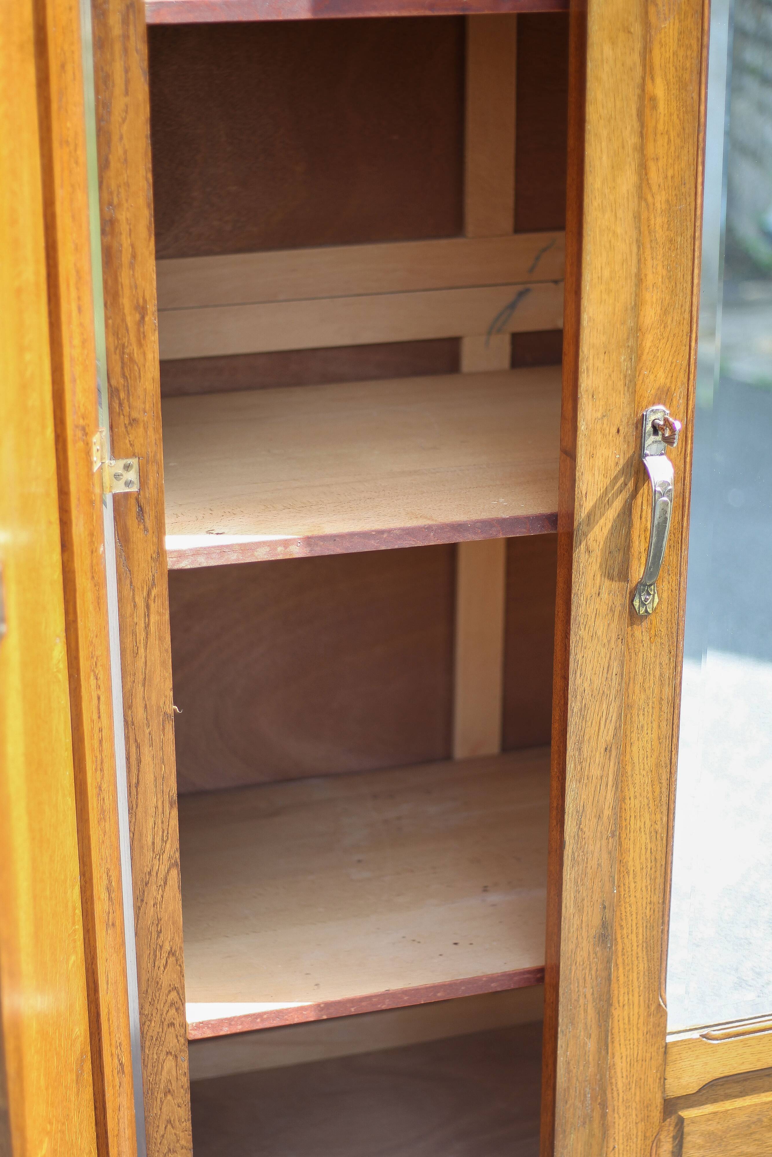 Art deco cabinet, wooden cabinet, vintage storage unit