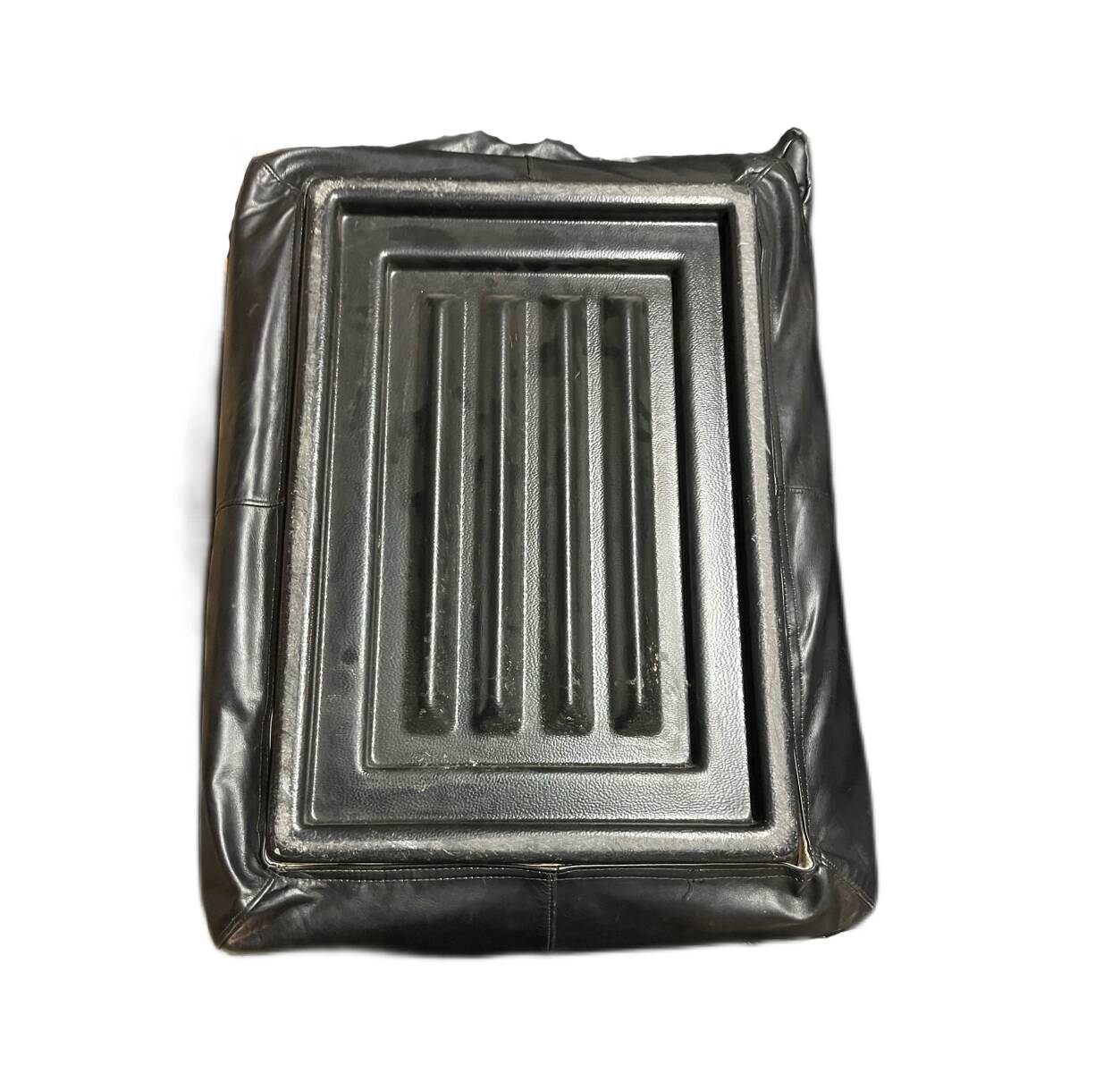 Flou Flou sofa in full grain black leather, Ligne Roset, De Pas, D'urbino, Lomazzi (1988)