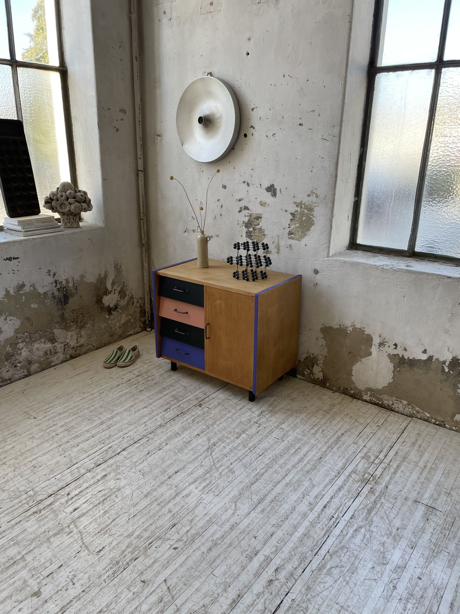 Colorful chest of drawers furniture 60s